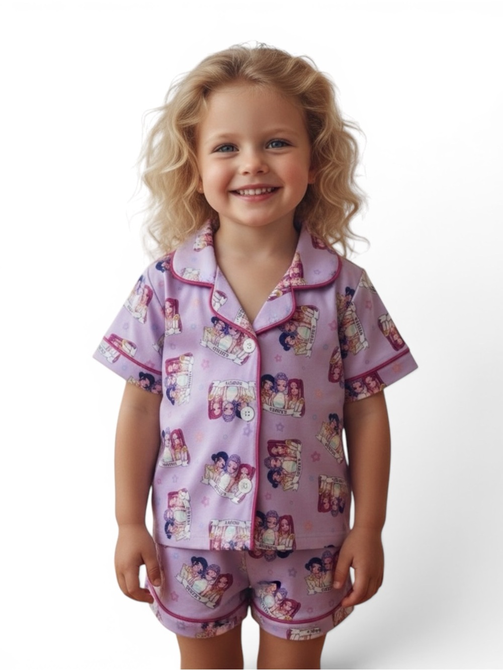 New Girls Boutique K-Pop Demon Hunters Huntrix Rumi Mira Zoey Shorts Pajama Set